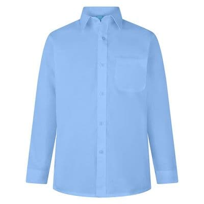 Boys Blue Long Sleeve Shirt - Twin Pack