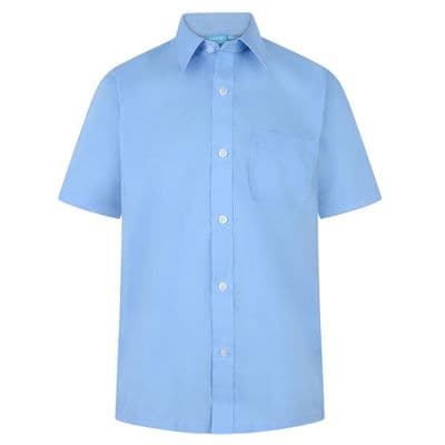 Boys Blue Short Sleeve Shirt - Twin Pack