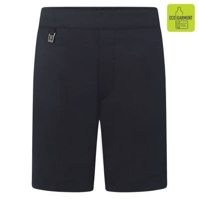 Boys Navy Pull Up Shorts