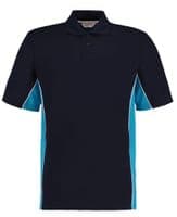 Contrast track polo with front logo