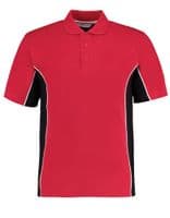 Contrast track polo with front logo