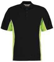 Contrast track polo with front logo
