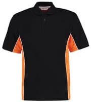 Contrast track polo with front logo