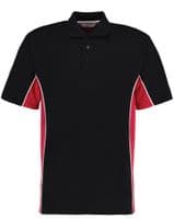 Contrast track polo with front logo