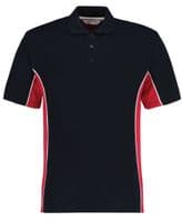 Contrast track polo with front logo