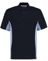 Contrast track polo with front logo