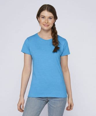 Cotton women's t-shirt with front logo