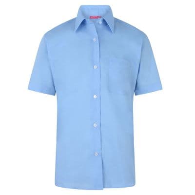 Girls Blue Short Sleeve Blouse - Twin Pack