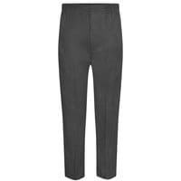 Grey Part Elastic Pull Up Trousers