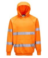 Hi-vis hooded sweatshirt with front logo