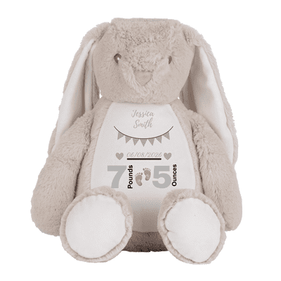 Large Personalised Printed Soft Toy Bear