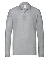 Long sleeve polo with front logo