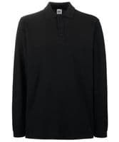 Long sleeve polo with front logo