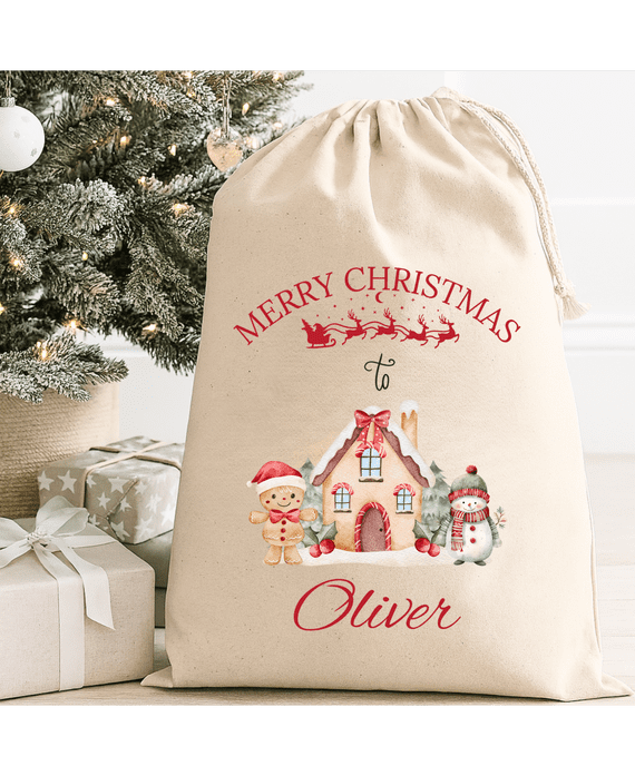 Merry Christmas Sack personalised