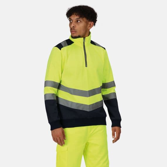 Pro hi-vis ¼-zip sweatshirt