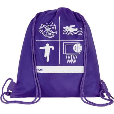Purple Printed P.E Bag