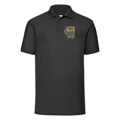 St Georges Black Poloshirt