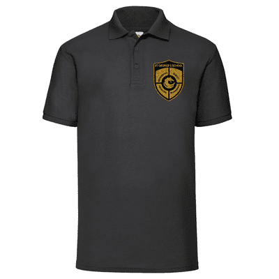 St Georges Black Poloshirt