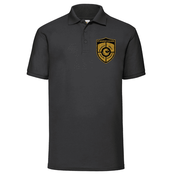 St Georges Black Poloshirt