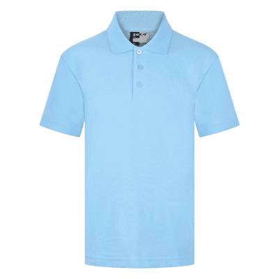 St Helen's Plain Sky Blue Polo shirt