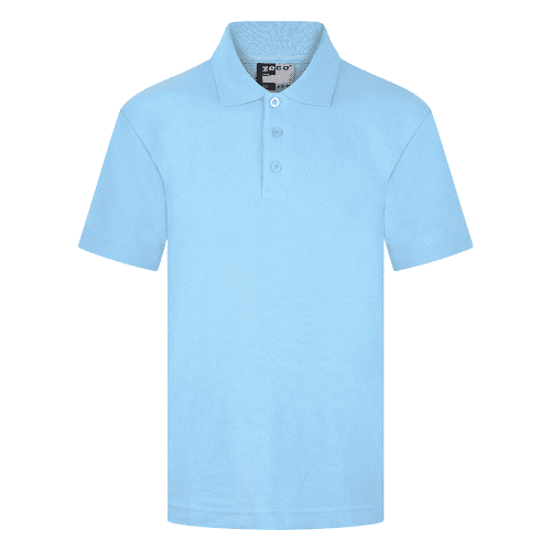 St Helen's Plain Sky Blue Polo shirt