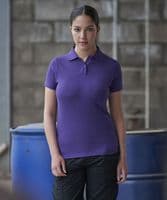 Women's pro polo with front logo