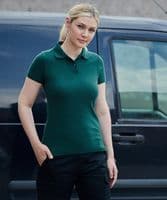 Women's pro polo with front logo