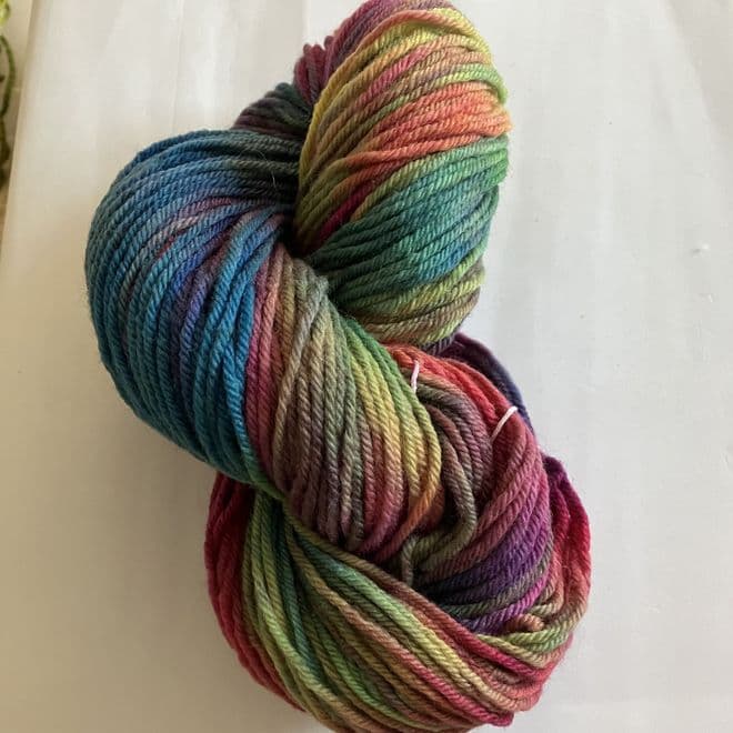Hand Dyed Aran Wool 100gms