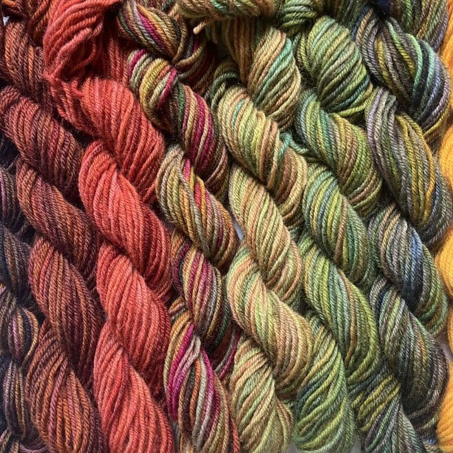 Hand Dyed Botany Wool Bag