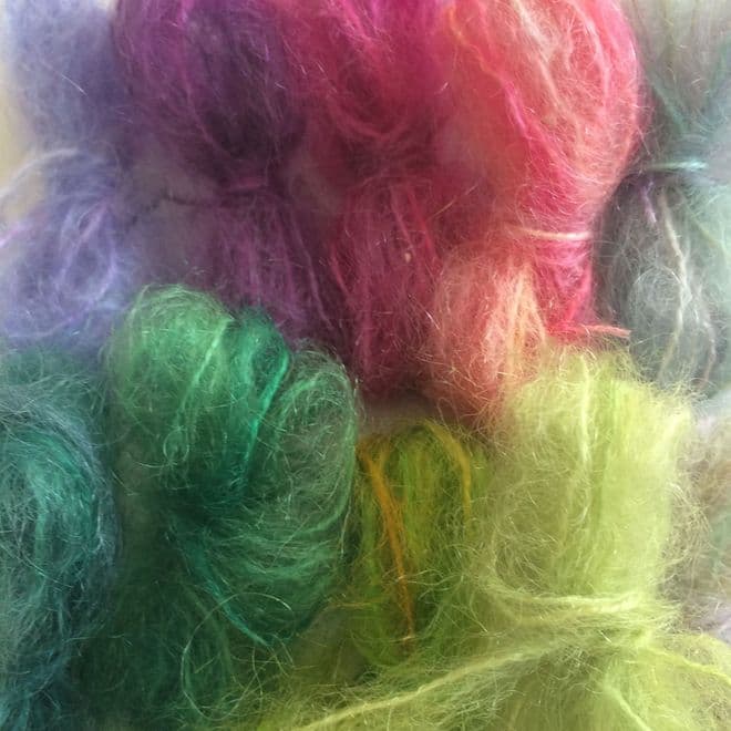 Hand Dyed Brushed Mohair Bags