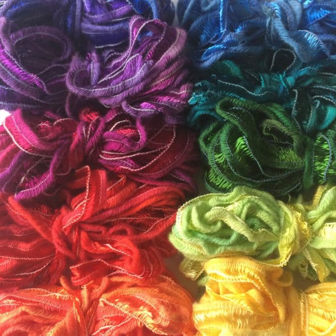 Hand Dyed Cotton Viscose Ribbon Bags