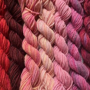 Hand Dyed DK Wool Bags