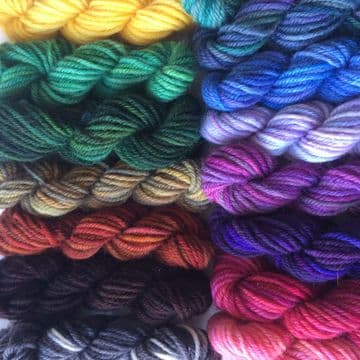 Hand Dyed DK Wool Bags Random