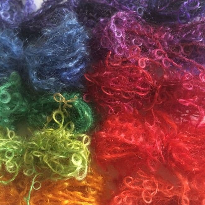 Hand Dyed Mohair Loop Bags