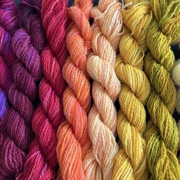 Hand Dyed Shetland 4 Ply Wool 10gms