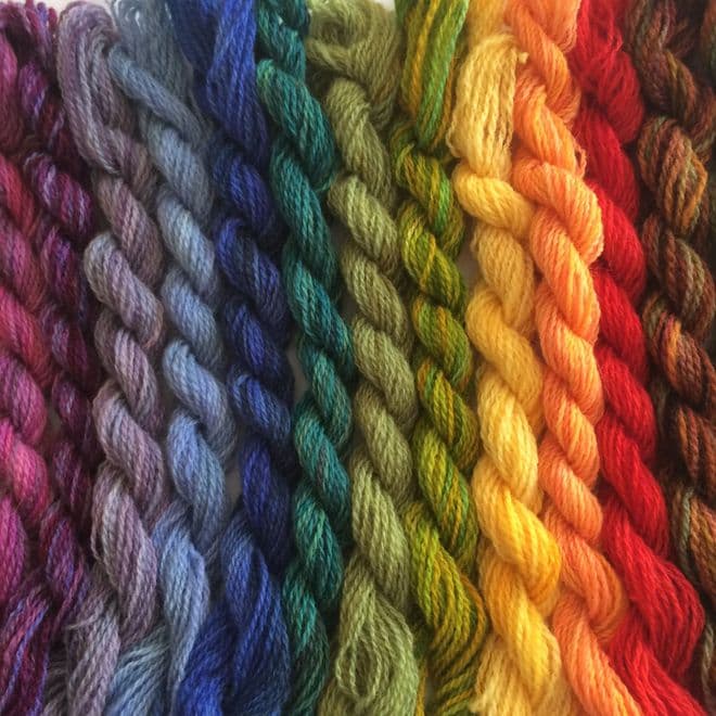 Hand Dyed Shetland Wool Bags Assorted