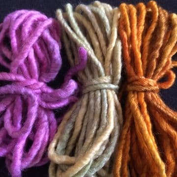 Hand Dyed Silk and Wool Mix