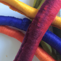 Hand Dyed Silk Carrier Rods