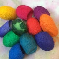 Hand Dyed Silk Cocoons