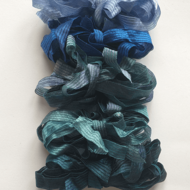 Hand Dyed Silk Georgette Ribbon Bags