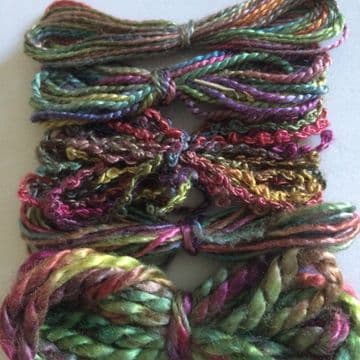 Hand Dyed Silk Texture Bags