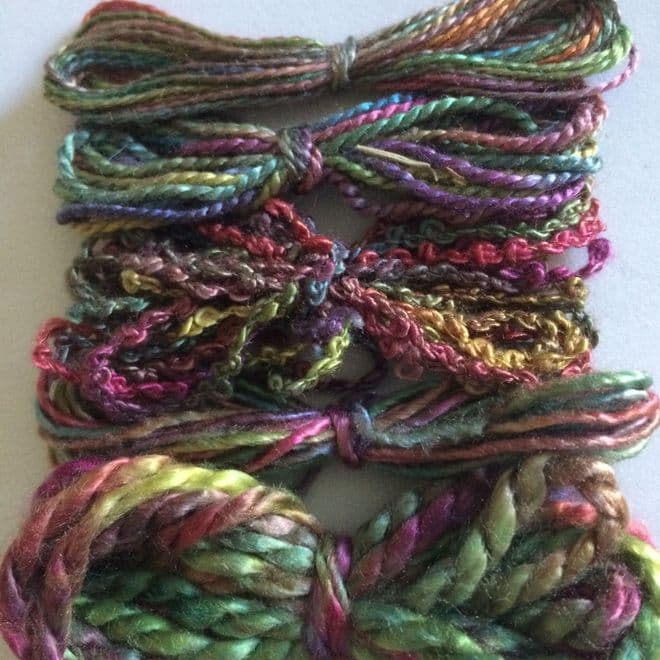 Hand Dyed Silk Texture Bags