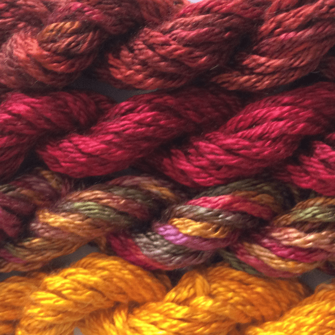 Hand Dyed Silk Twist 5 metres