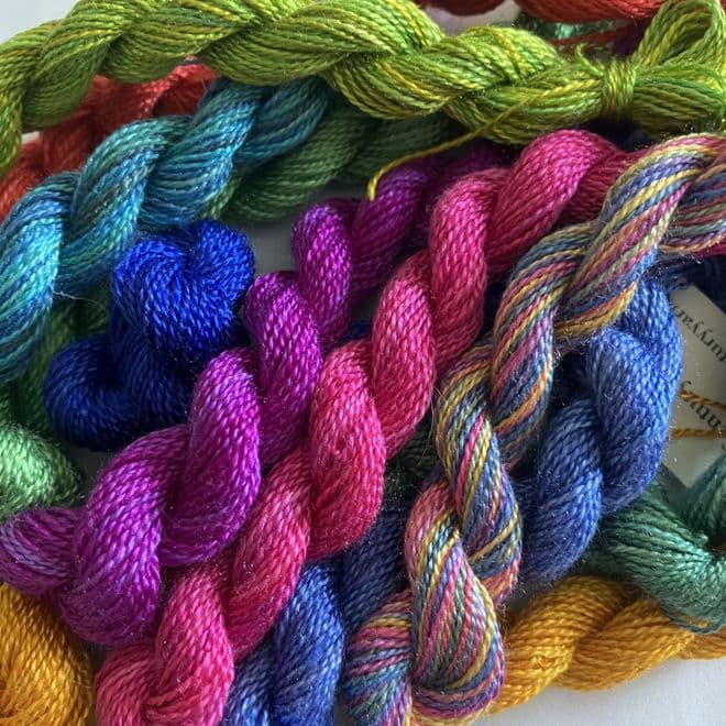 Hand Dyed Very Fine Silk    25metres