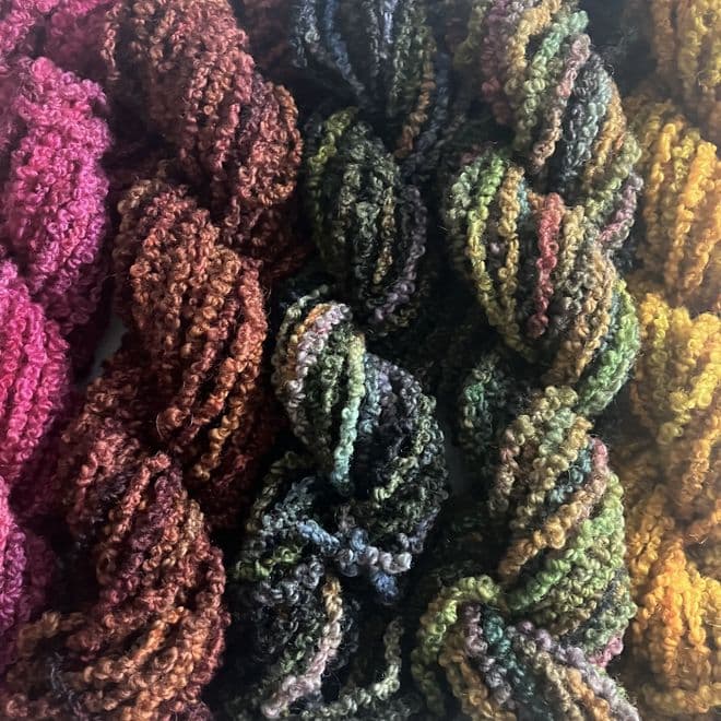 Hand Dyed Wool Boucle