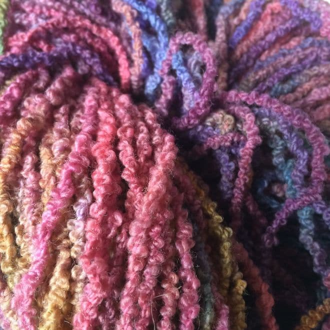Hand Dyed Wool Boucle 50gms