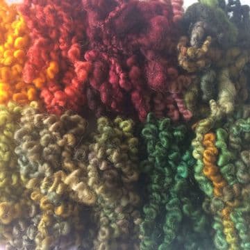 Hand Dyed Wool Crinkle Bags