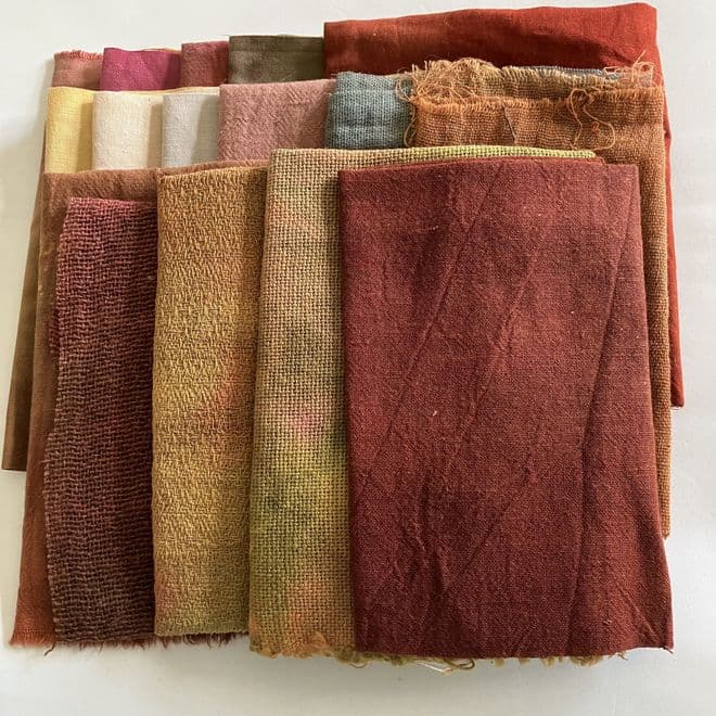 Mixed Cotton Fabrics & Threads Bag