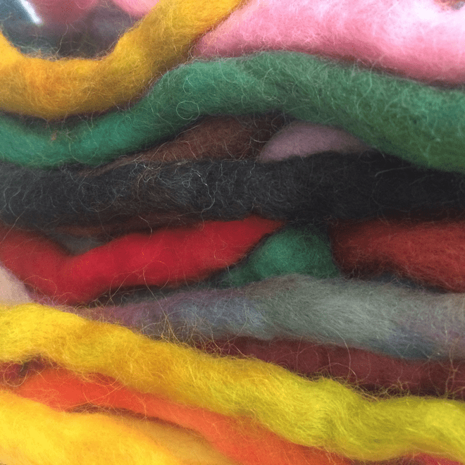 Wool Roving Bags Random Lengths
