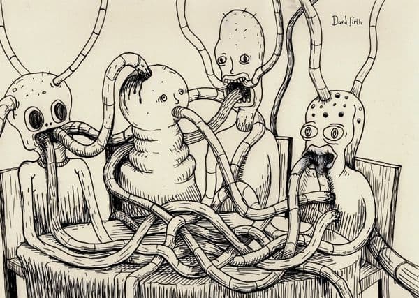 Dinner, 2124 A4 Print